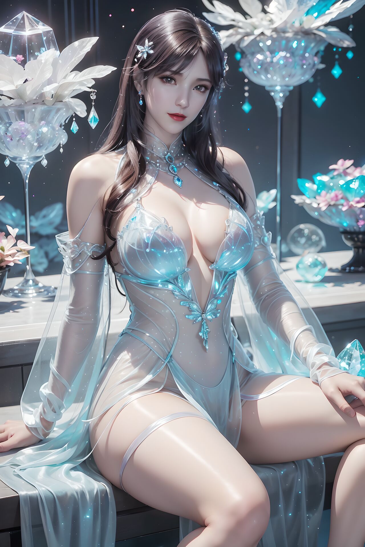 [AI Generated] Swallowing Starry Sky Xu Xin Dress